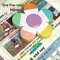 Multifunctional Cute Mini Rotary Highlighters 5 Colors,No Bleed Dry Fast Easy to Hold,for Journal Planner School Office Supplies Qme Morandi