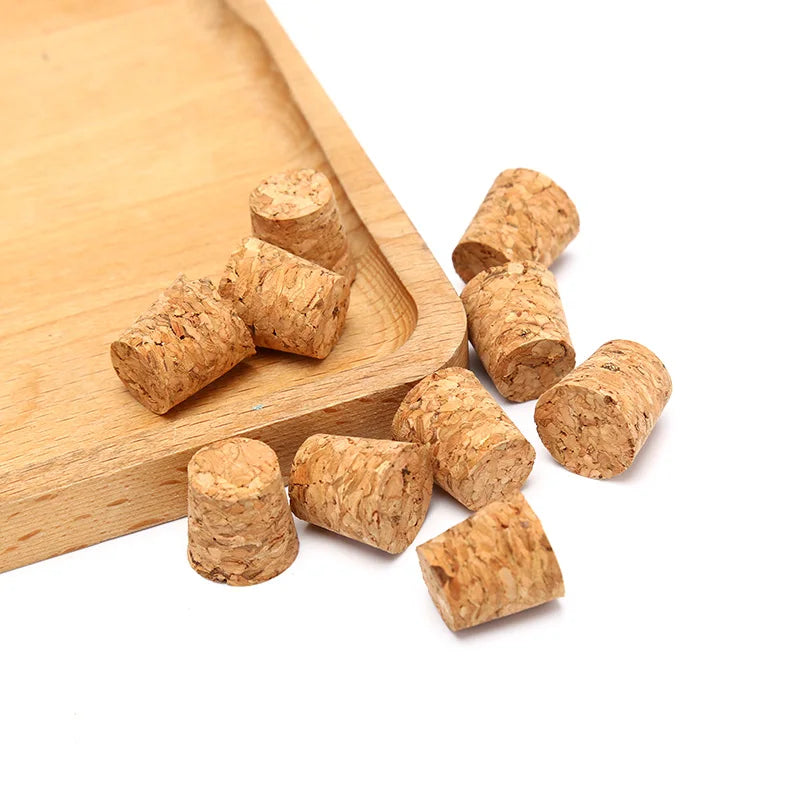 10Pcs Tapered Natural Cork Bottle Stoppers Wine Corks Crafts 18*15*20mm. Qme