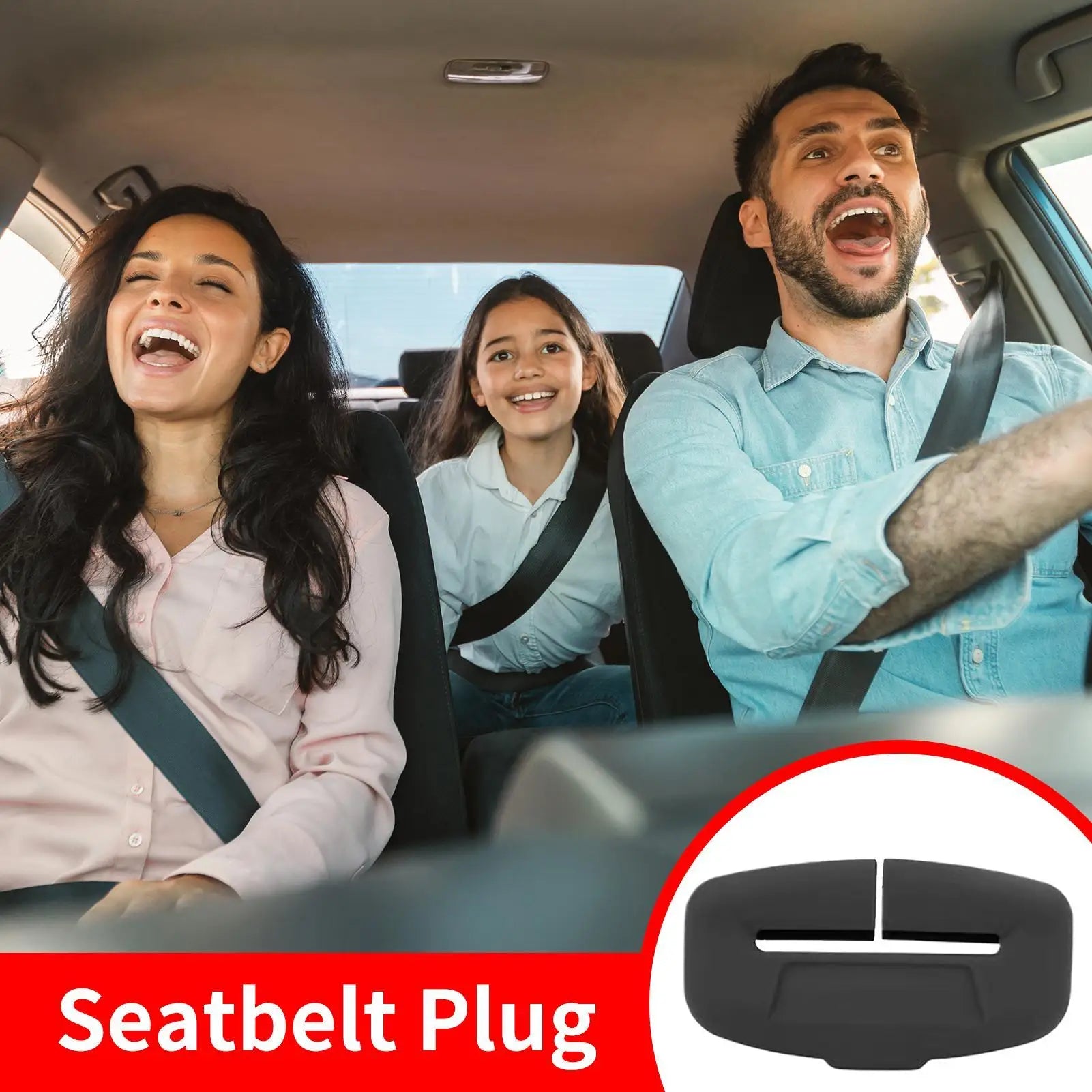 Seatbelt Clip Insert Seatbelt Silicone Locks Guard Auto Seat Strap Buckle Protector For Sedan SUV RV Truck Workshop Automotive Qme