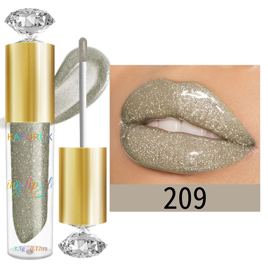 9 Colors Moisturizing Diamond Shimmer Glitter Lip Gloss Makeup Qme 209