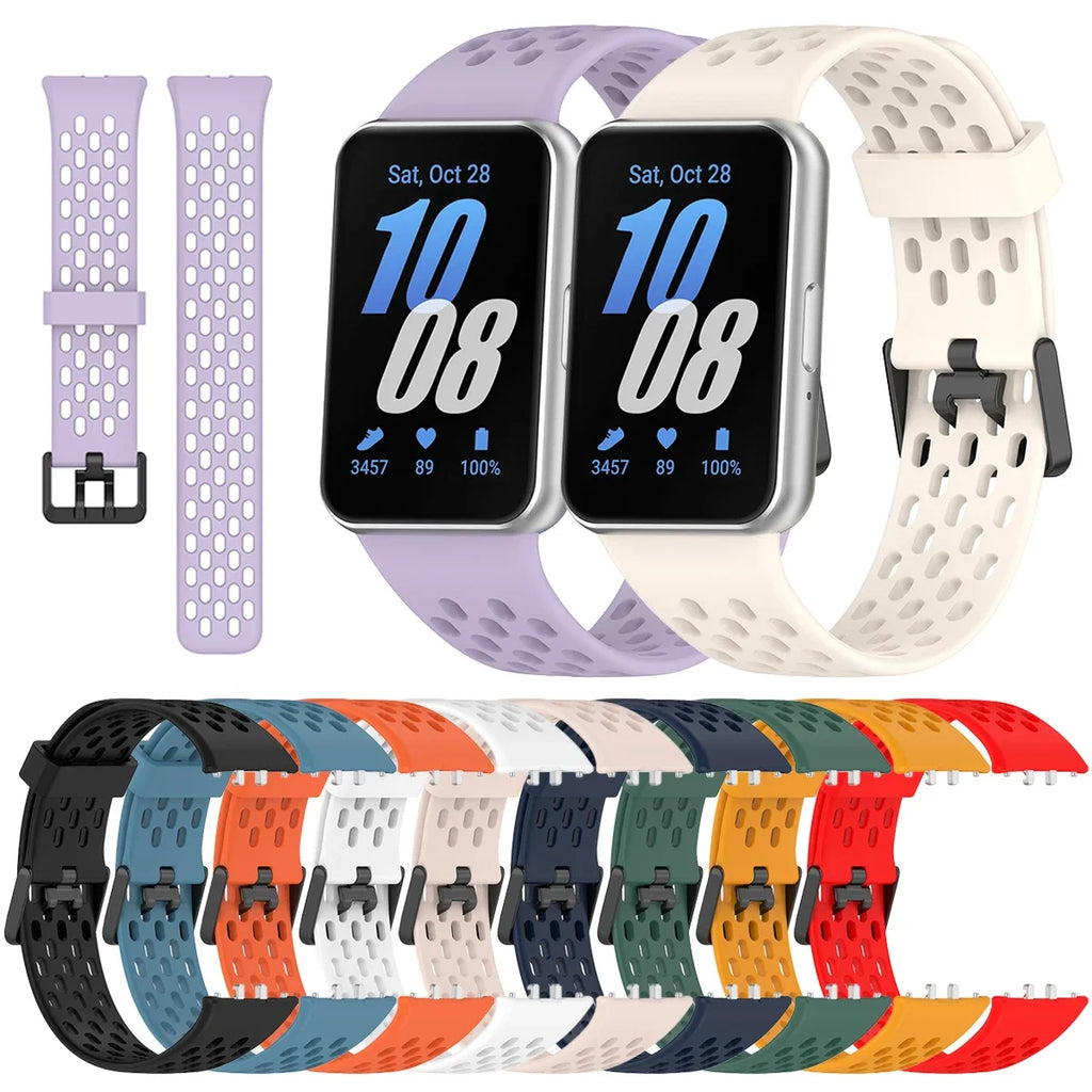 Breathable Straps for Samsung Galaxy FIT 3 Silicone Band Women Men Soft Sport Band for Samsung Smartwatch FIT3 Wriatband Qme