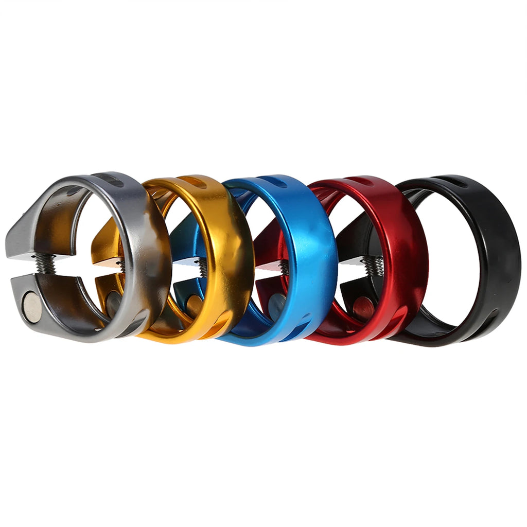 Bike Seat Post Clamp Bike Seatpost Clamp 5Colors 34.9mm Aluminum Alloy Seat Post Clamp Mountain Bike Seatpost Accessory Qme