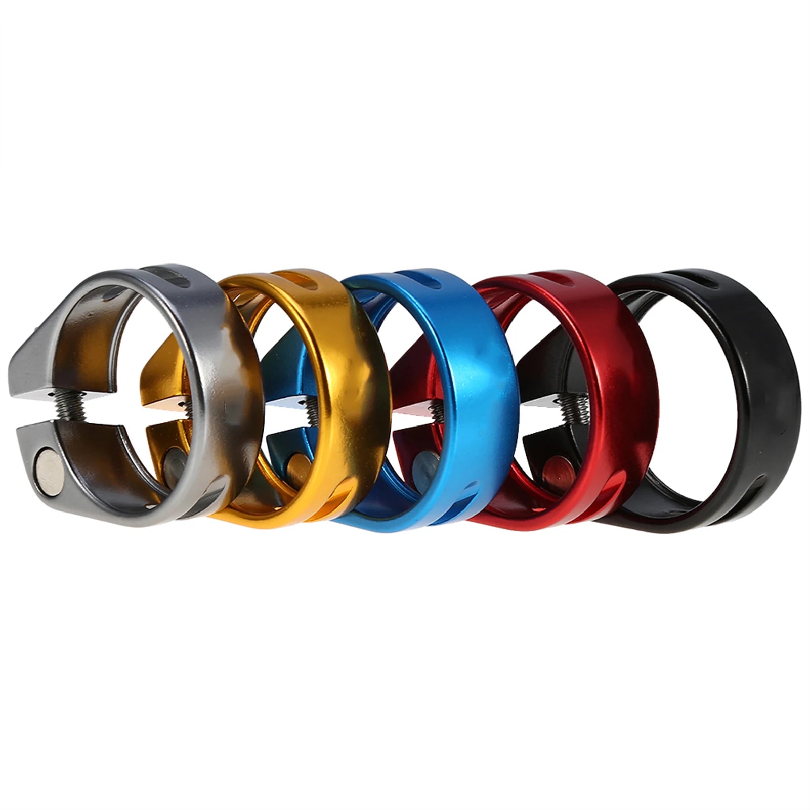 Bike Seat Post Clamp Bike Seatpost Clamp 5Colors 34.9mm Aluminum Alloy Seat Post Clamp Mountain Bike Seatpost Accessory Qme