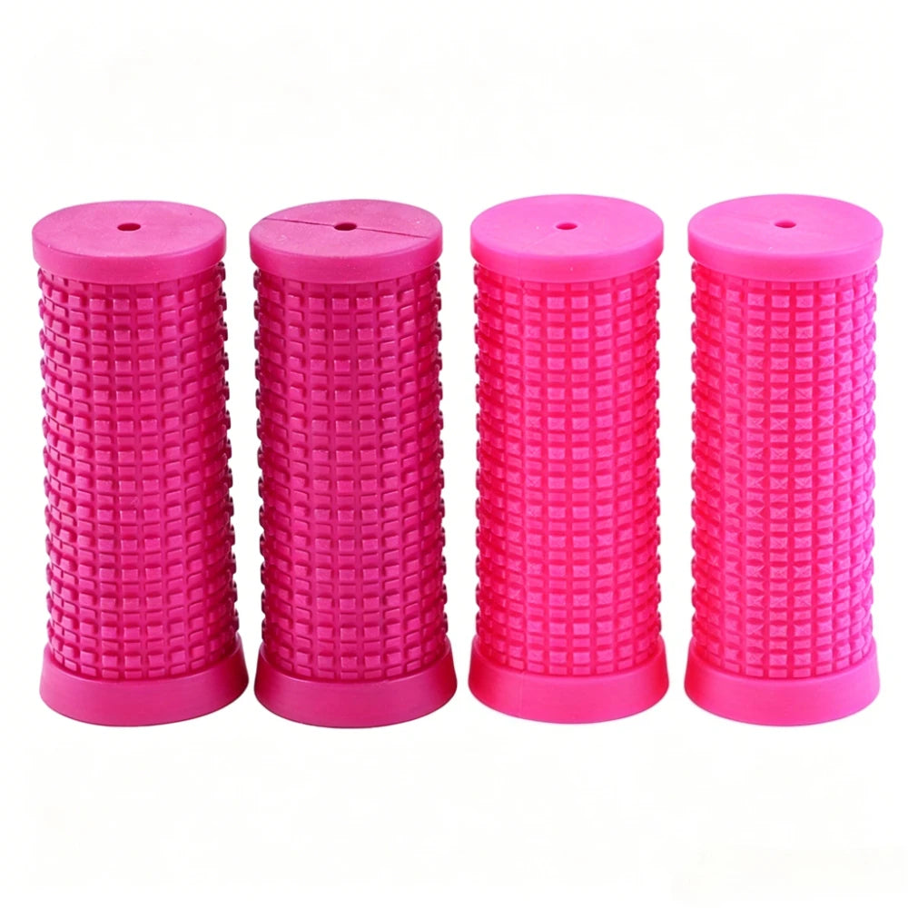Rubber Bike Handlebar Grips Non-Slip Bicycle Scooter Handle Grip Covers Qme Pink 4pcs