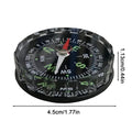Compass Camping Multifunctional Exploration Gears Boating Navigation Compasses for Women Boys Girls Youth Teens Survival Qme Black