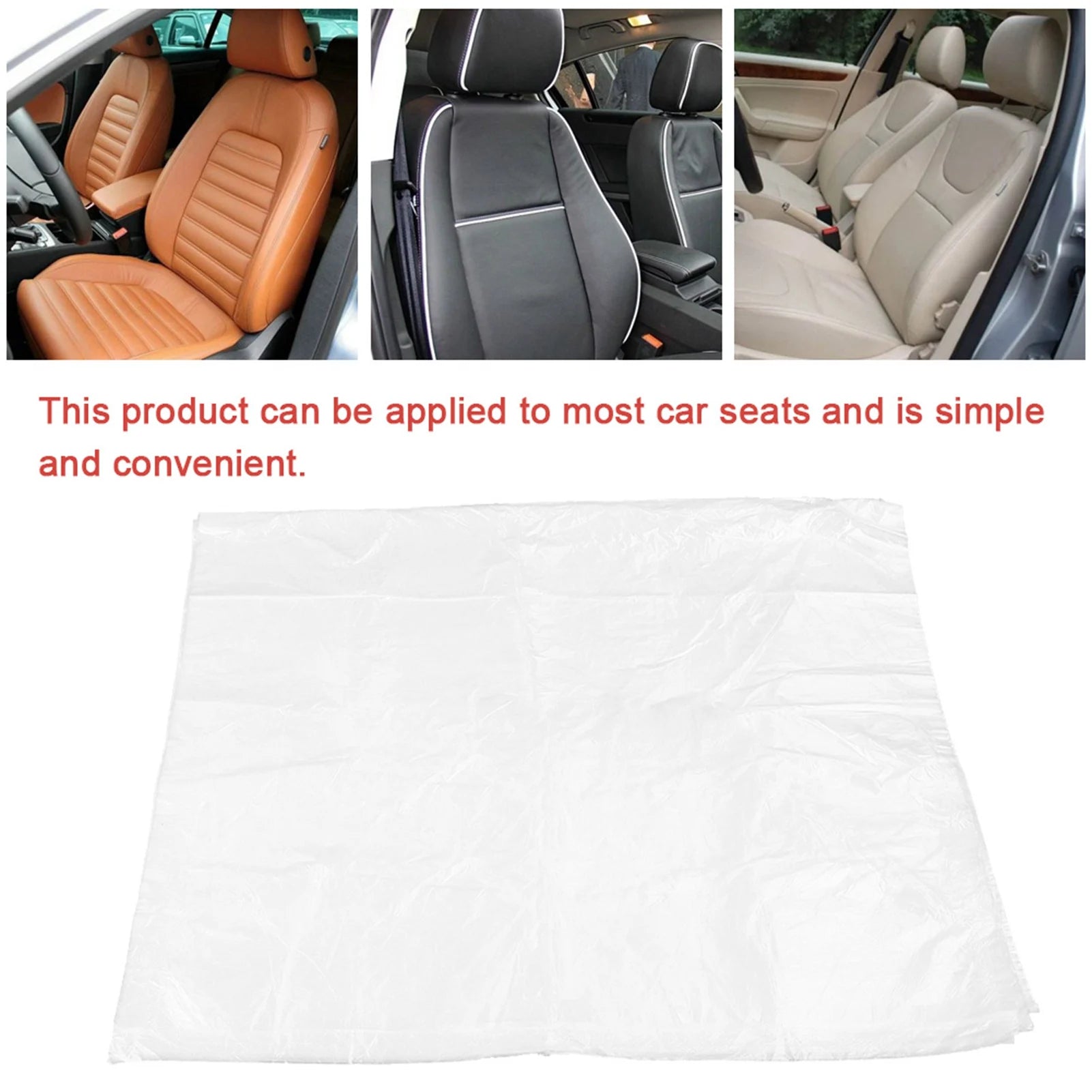 Disposable Plastic Car Seat Covers Protectors Valet Roll Seat Covers Protector Car Seat Covers Waterproof Cover Qme