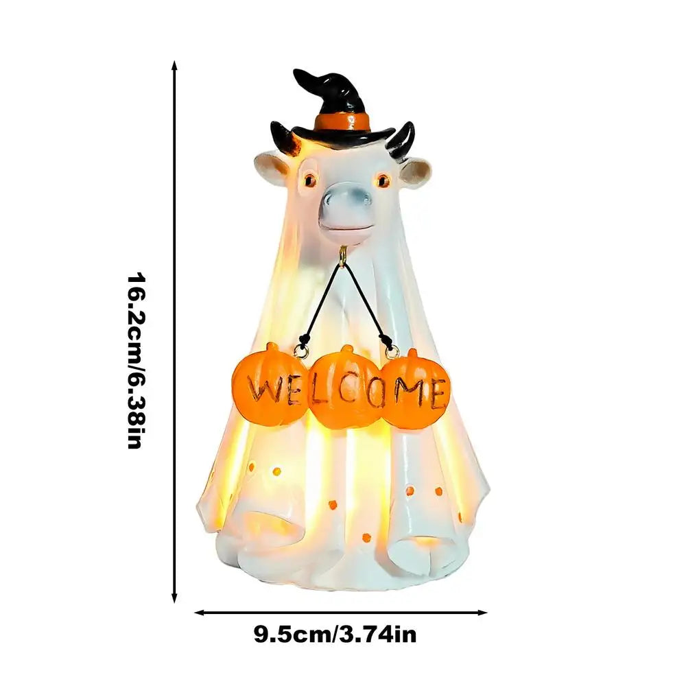 Halloween Figurines Spooky Resin Ghost Animal Statue Decorations Qme Ox China Mainland