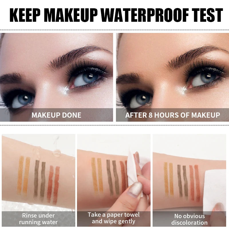 QIC Four-Pronged Eyebrow Pencil, Four-End, Long-Lasting, Non-Smudged, Water-Resistant, Anti-Smudged Eyebrow Pencil Qme
