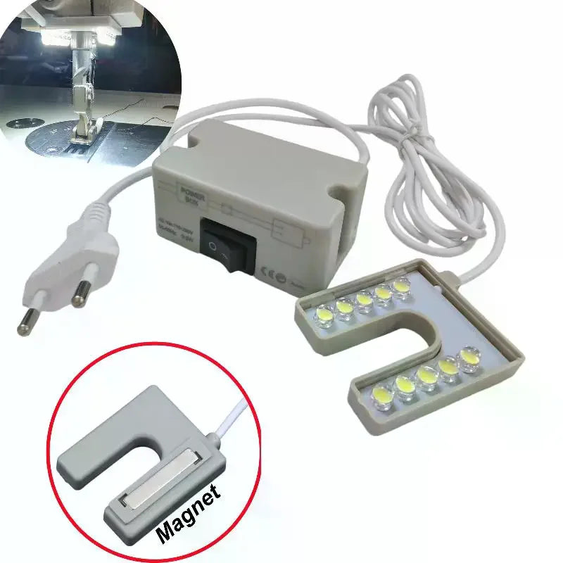 1 Set No Radiation No Strobe Efficient Energy Saving Magnetic Base Sewing Light Flexible Gooseneck Lamp LED Light Qme