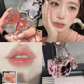 Watermelon Juice Solid Lip Gloss Butterflies-shape Water Gloss Lipstick Lasting Hydrating Lip Tint Waterproof Lip Gloss Makeup Qme 3B