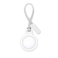 Stylish Holder with Strap For Apple Airtag Case Protective Cover Bumper Tracker Accessories Anti-scratch Keychain Air Tag Cover Qme WHITE