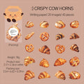 40 Sheets/Bag Food Dessert Baking Theme Stickers No White Border for Journal Scrapbook DIY Phone Case Decoration Qme 5