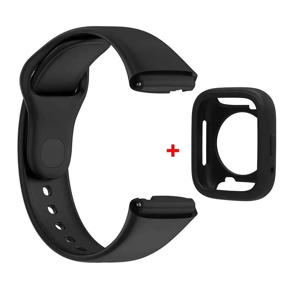 Official same model Silicone Strap For Redmi watch 3 Active Bracelet Wristbands+Protective Cover for Xiaomi Redmi watch 3 band Qme B-B Redmi Watch 3 Active