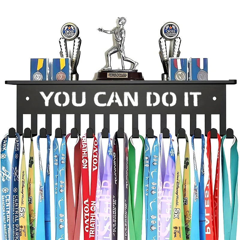 Medal Display Rack Metal Hanger Holder Wall Mounted Large Capacity Qme
