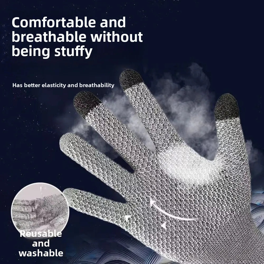 Food Grade Touch Screen Anti Cutting Gloves 1/3/5Set Protective Safety Gloves For Kitchen Slaughter Fish Killing Processing Qme