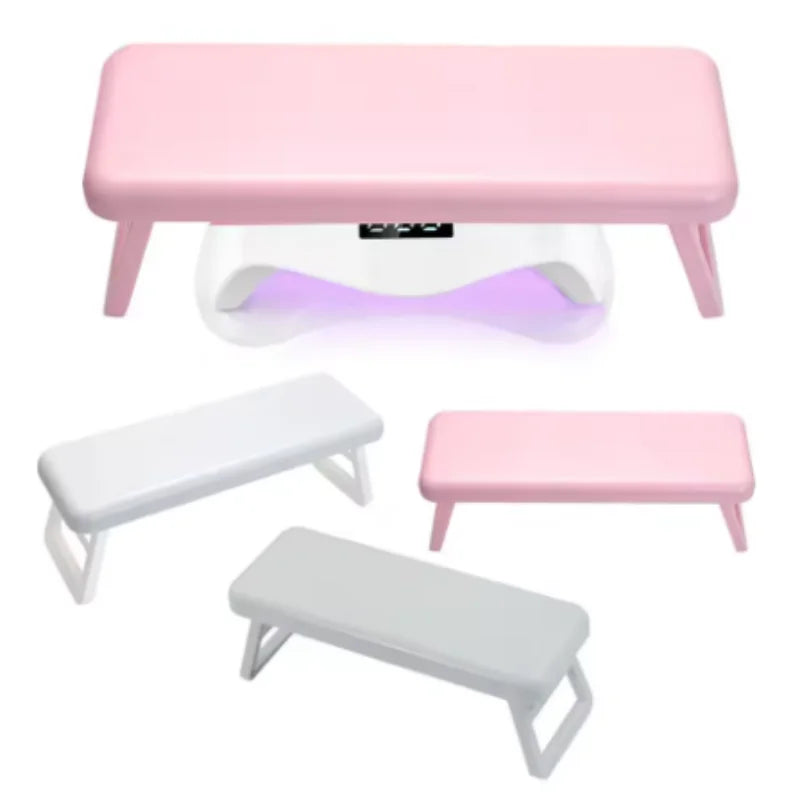Foldable Nail Art Hand Pillow ABS Nail Rest Arm Stand Holder Armrest Sponge Support Mat Polish Tool Practice Salon Qme