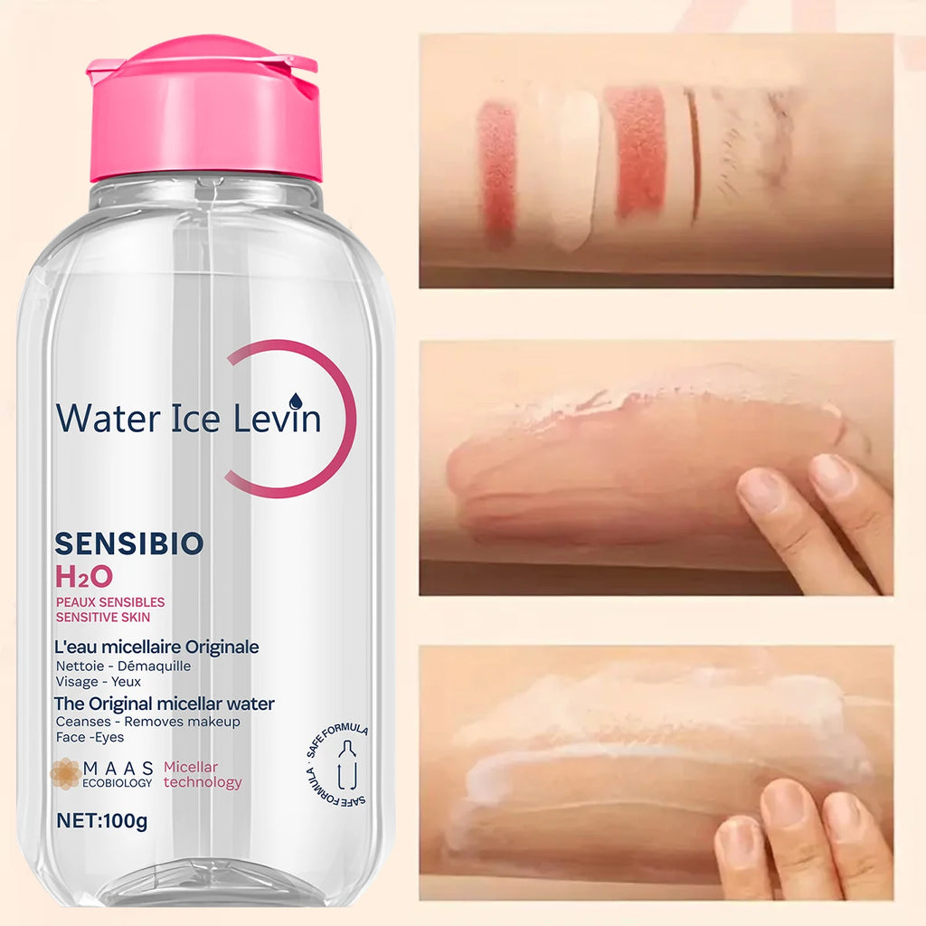 Sensibio H2O The Original Micellar Water for Sensitive Skin，Gently Cleanses, Removes Makeup，Hydrates，with Lactic Acid, Collagen Qme