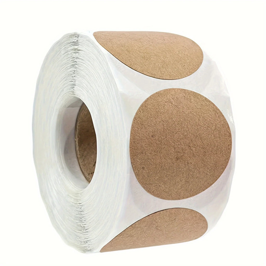 Label - 1 Round Label, used for organization, gifts and jars - Writing surface, customizable message Qme 1roll