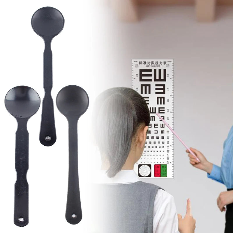 Professional Frosted Transparent Black Handheld Eye Occluder Vision Qme