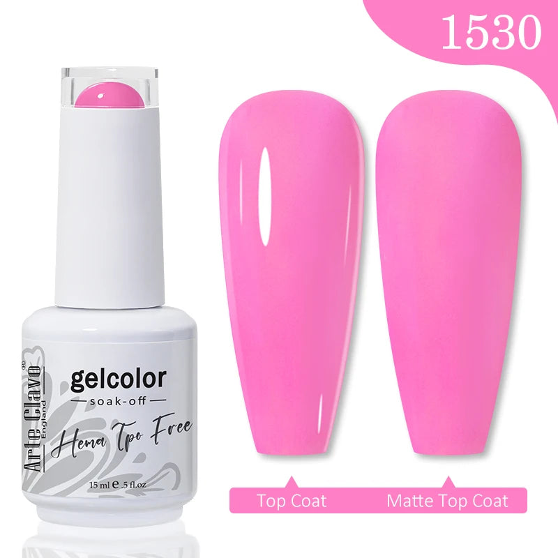Arte Clavo Jelly Series Semi-transparent Light Pink Peach Gel Nail Qme 1530