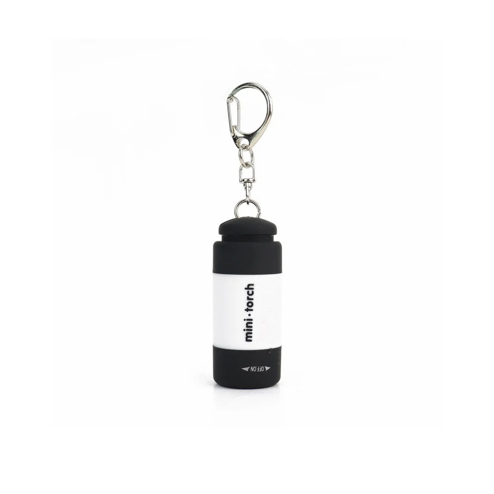 USB Charge LED Flashlight Multifunctional Strong Light Pocket Keychain Flashlight Waterproof Outdoor Hiking Camping Flashlight Qme WHITE
