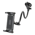Suction Cup Windshield Car Tablet Mount Adjustable Dashboard Phone Tablet Holder Truck Window Phone Stand for Truck SUV Vehicle Qme Black