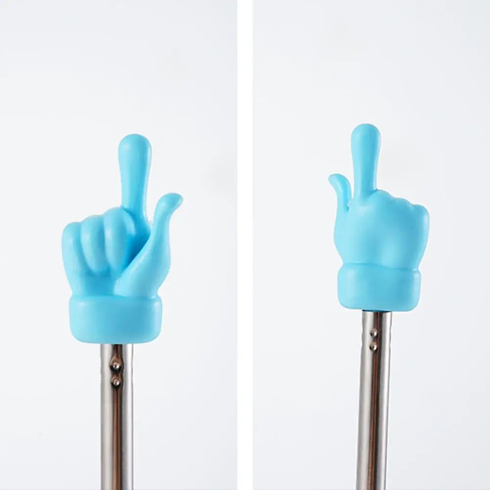 Extendable Pointer Stick Finger Design StainlessSteel Telescopic School Teaching Pointer Stick Teacher Supplies for Classroom Qme