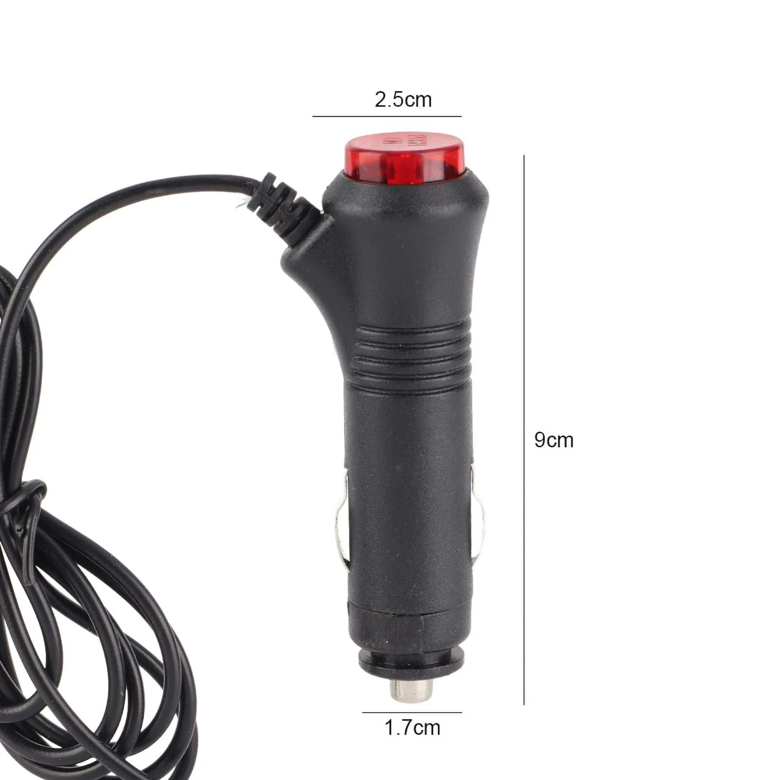Car Male Cigarette Lighter Plug 1.5m Male Car Cigarette Lighter Socket Power Plug Adapter On Off 12V 24V Qme