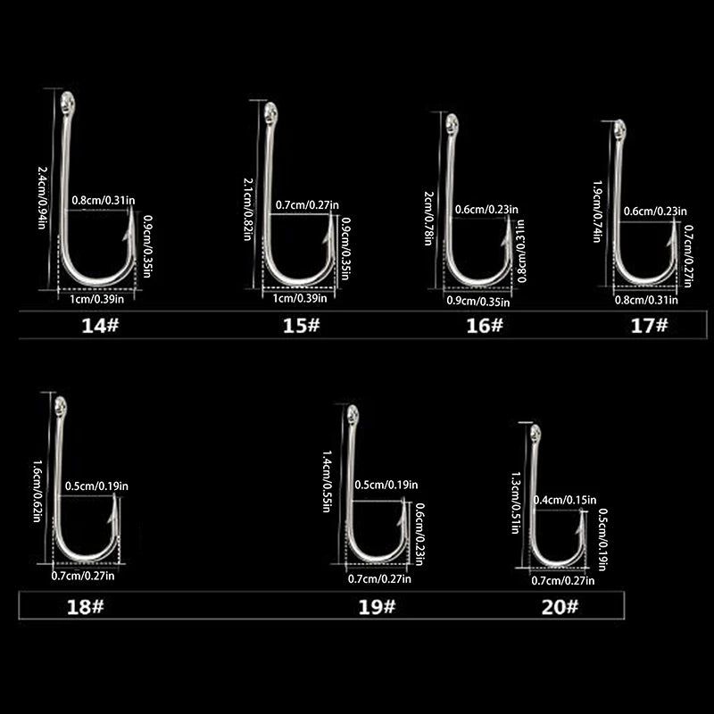 Hand Fishing Hooks Barbed Fishhook Ring Lot Lure Carbon Steel Carp Qme