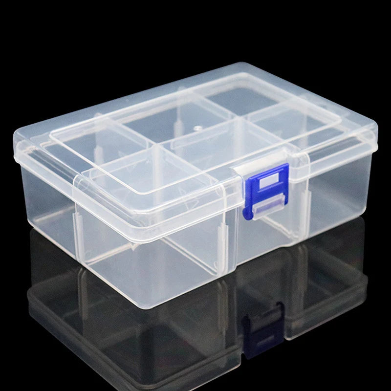 6-Grid Plastic Box Removable Storage Tools Jewelry Fishing Gear Qme
