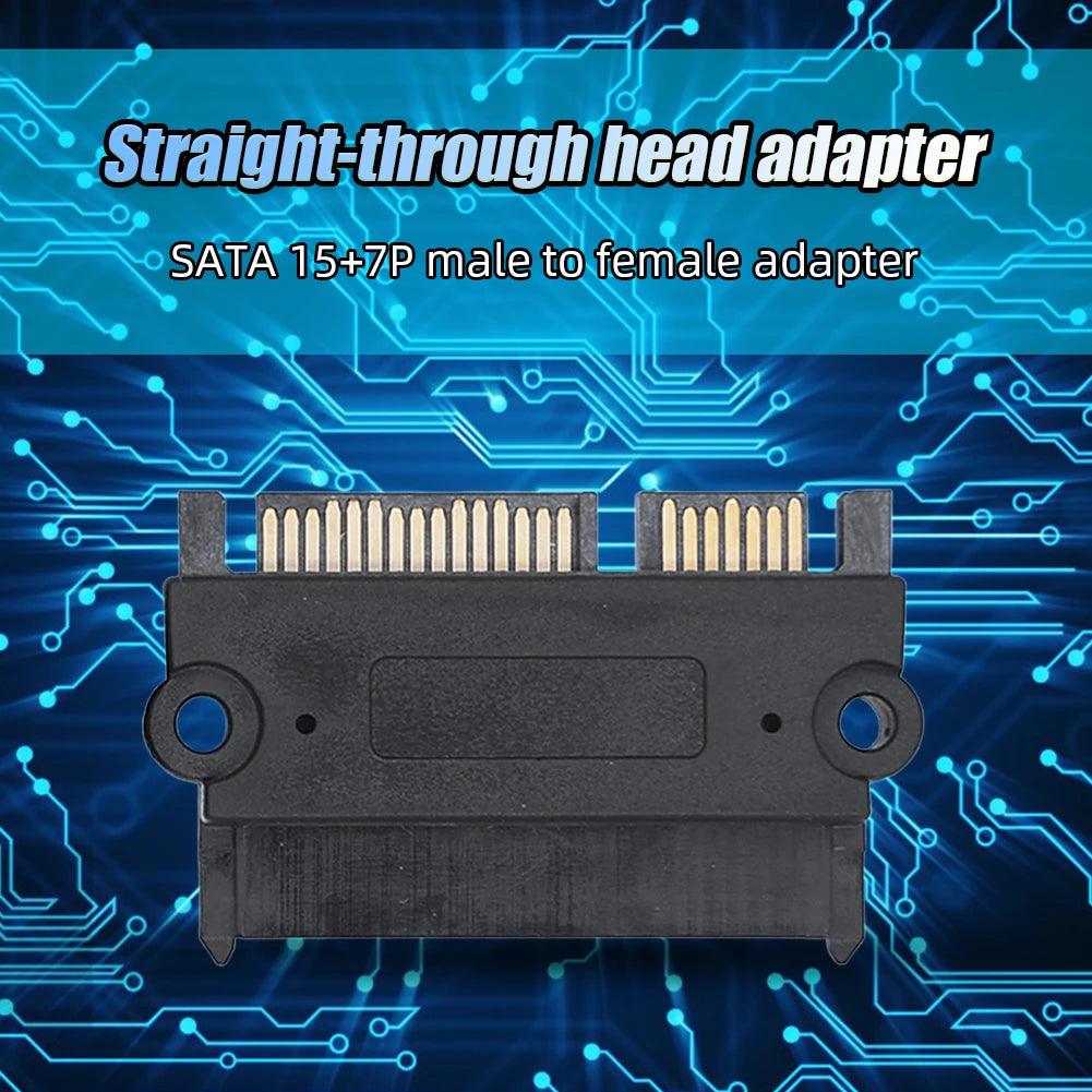 10-1PCS SATA Male To Female Power Data Converter 22Pin Power Data Adapter SATA To SATA Converter Qme