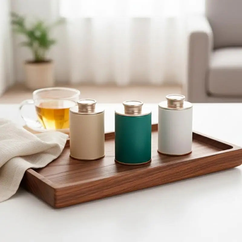 Solid Mini Empty Tea Tin Can Household Sealed Jar Portable Travel Qme