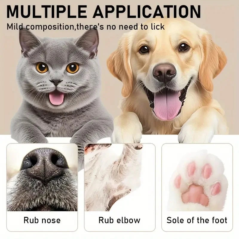 45g Dog Nose and Paw Balm Dog Paw Cream Cats Dogs Paw Protector Cream Pet Feet Moisturizer Pet Crack Feet Repair Pet Accessories Qme