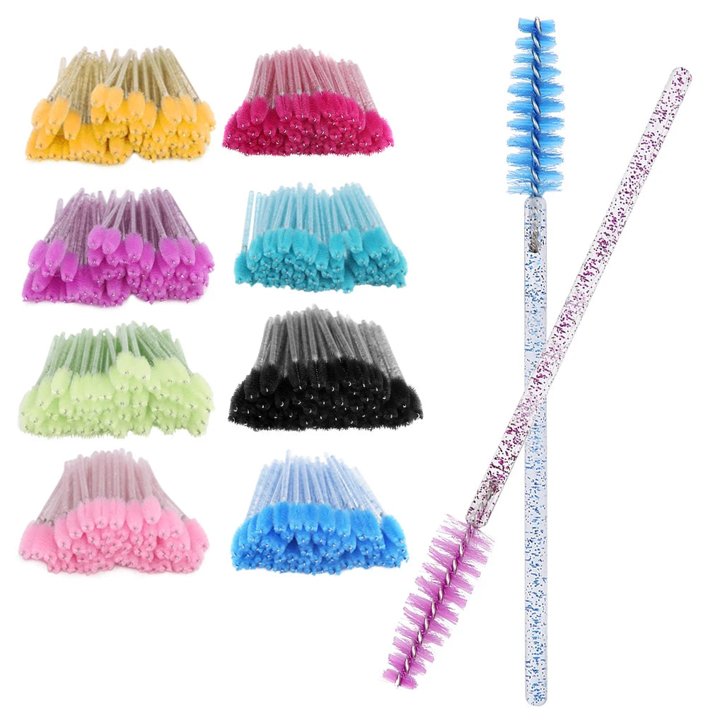 Nylon Makeup Brush Mascara Wands Eyelash Eyebrow Disposable Portable Brush Disposable Eyelash Brush Mascara Eyelash Brush Qme