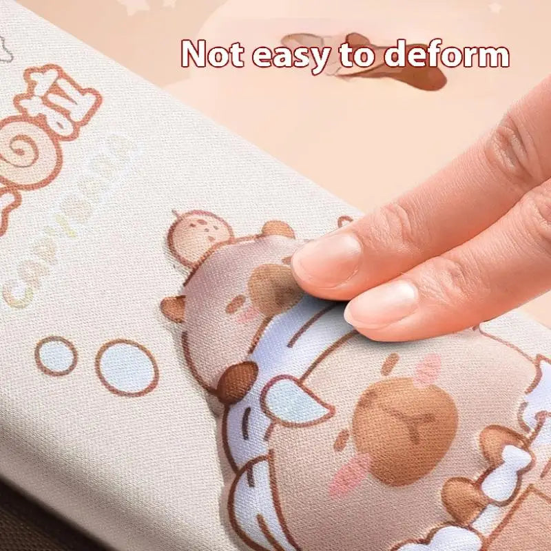 3D Drop Resistant Student School Supplies Large Capybara Pencil Case Qme