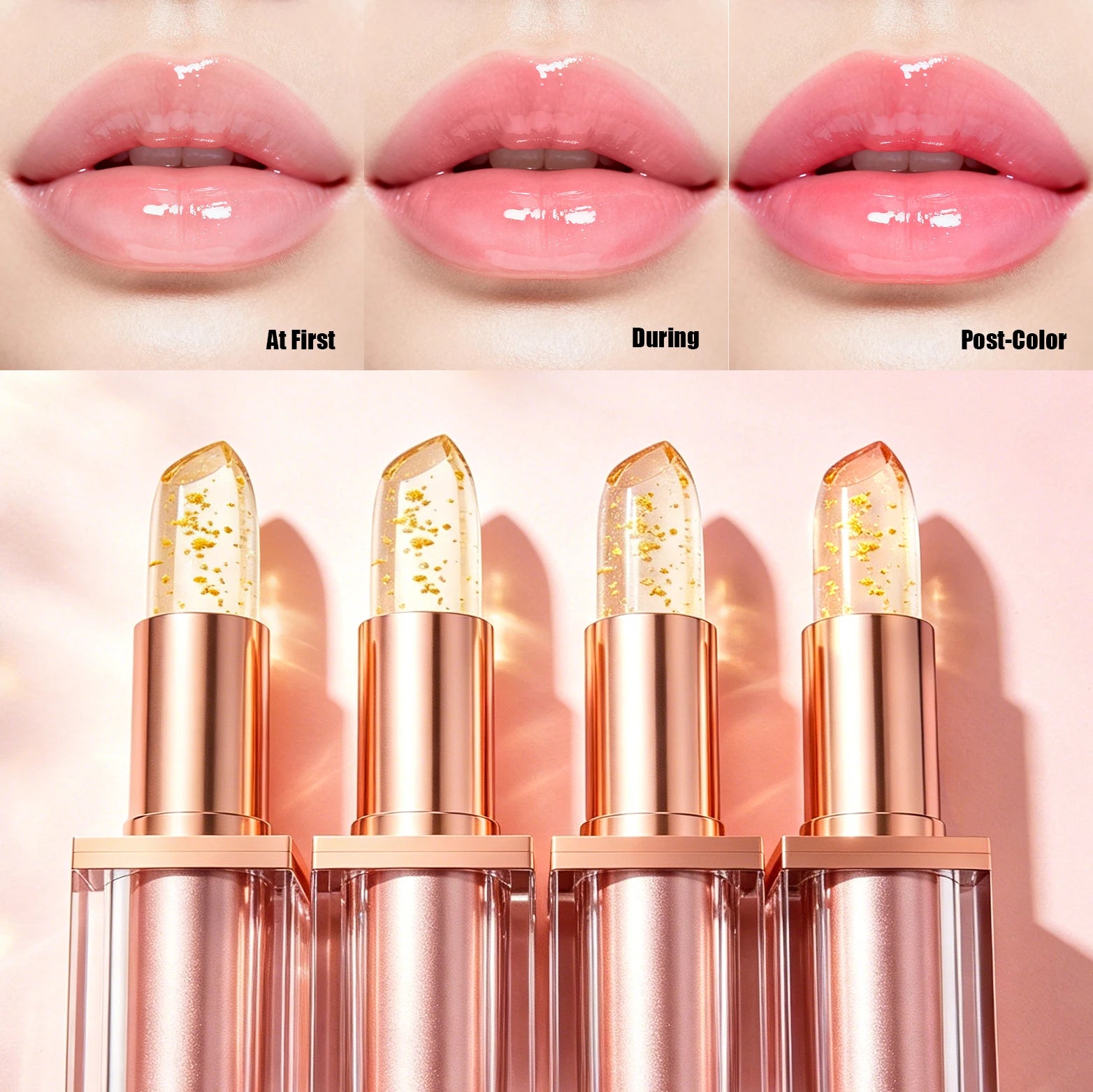 Color Changing Jelly Lipstick Waterproof Non-stick Cup Long Lasting Moisturizing Lip Balm Anti-fade Beauty Lip Makeup Qme