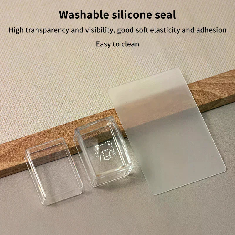 Transparent Rectangle Nail Art Stamper Scraper Silicone Head Transfer Qme Default Title