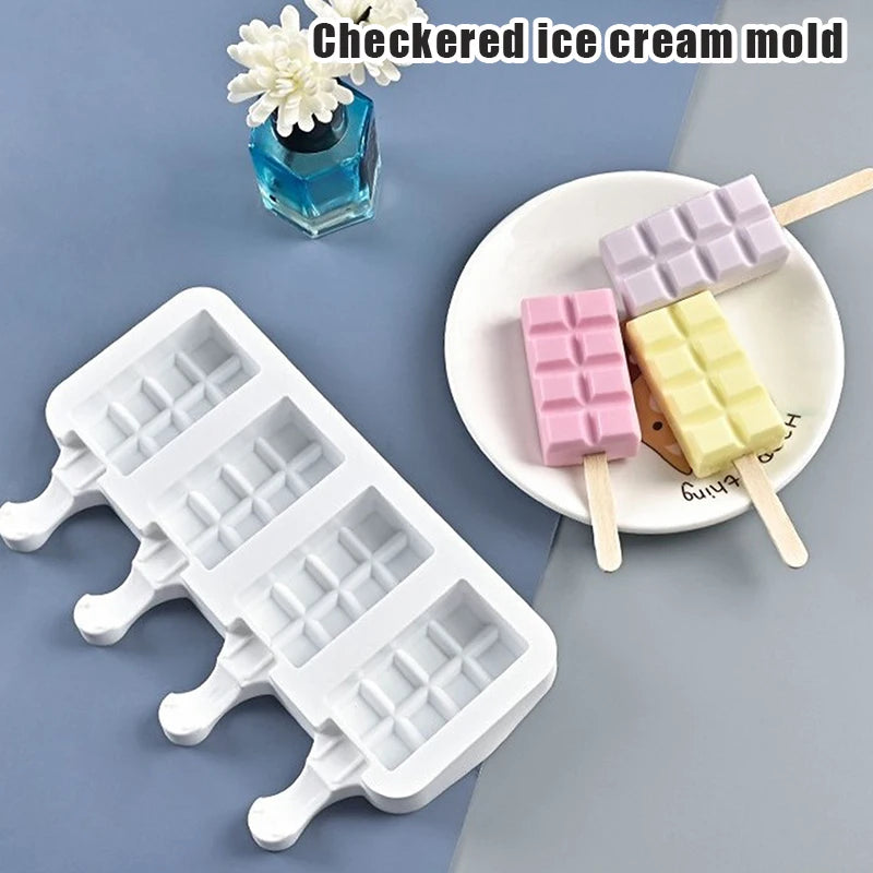 1 2 Ice Cream Popsicles Mould Food Grade Silicone Heart Fruit Qme A7