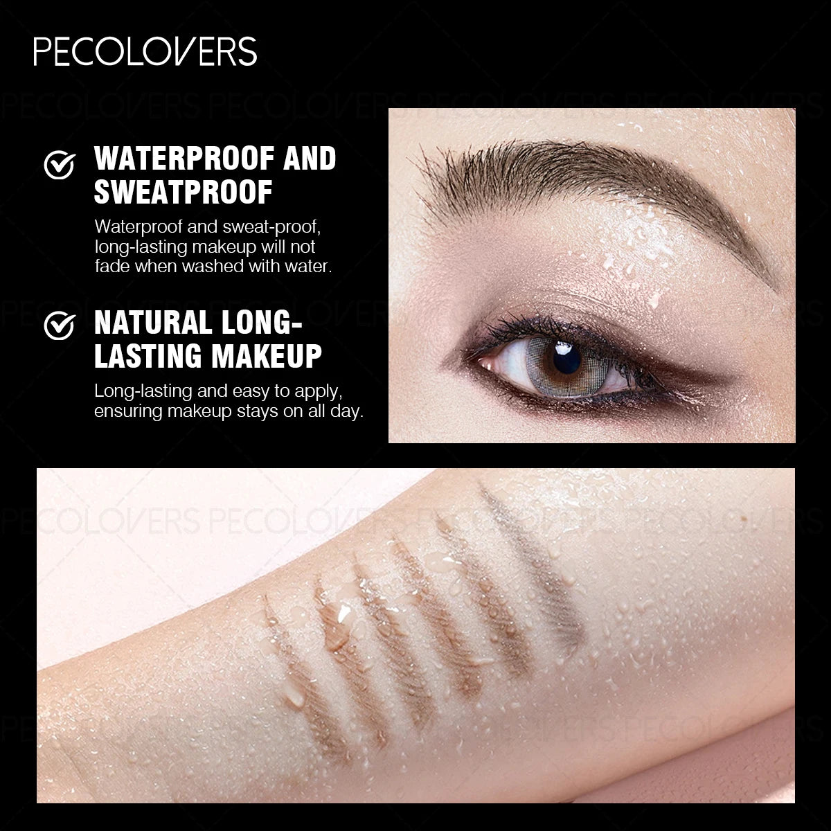 Waterproof Dual-ended Eyebrow Pencil Brush Highly Pigmented Rendening Qme