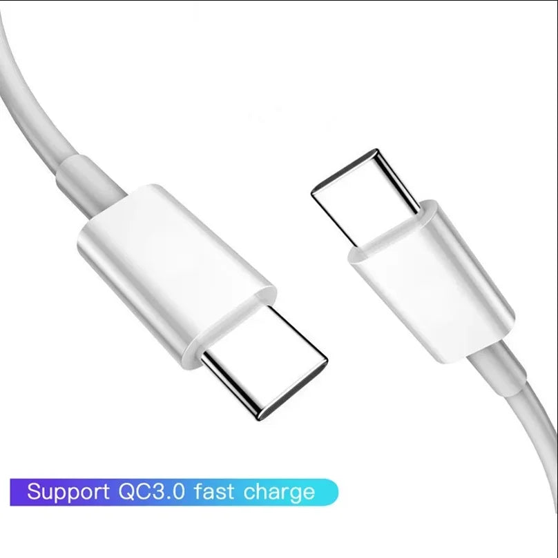 60W Type C to Type C Fast Charging Phone Data Cables USB -C Fast Charging Wire PD Quick Charge 3.0 0.3m/0.5/1m/1.5m/2m Data Cord Qme