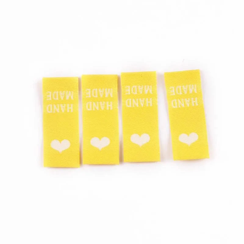 50pcs 15x38mm Mix colour Heart Pattern Label For DIY Handmade Decorative Sewing Accessories Clothing Hat Supplies cp3823 Qme 50pcs cp3823-5