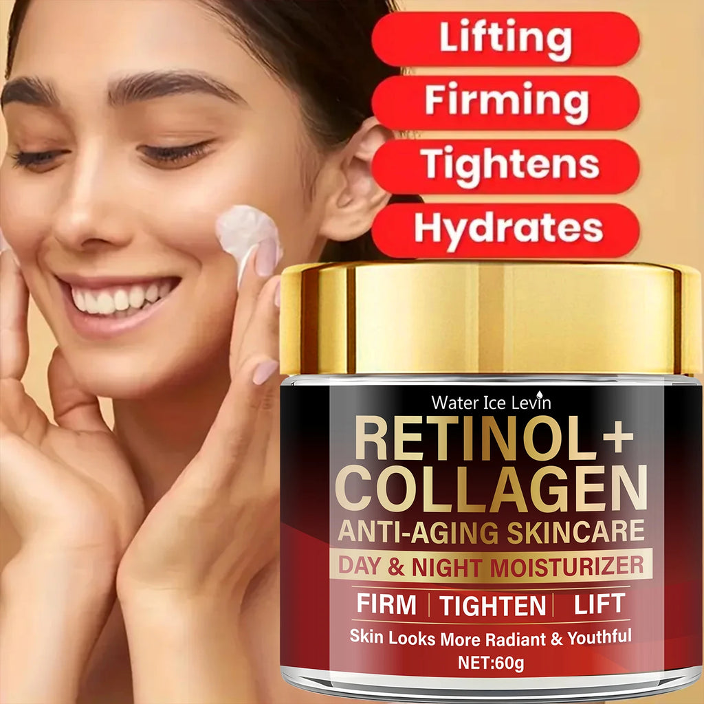 Water Ice Levin Retinol Collagen Dual-Effect Cream 60g Anti-Aging Firming Day And Night Revitalizing Anti-Wrinkle Skin Care Qme