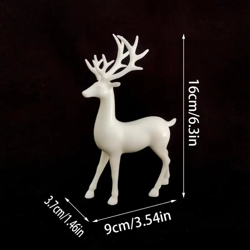 Rustic Table Ornaments Christmas Reindeer Decor For Home Indoor Xmas Holiday Small Statue Reindeer Christmas Decoration Qme A3
