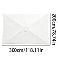 Rectangular Patio Umbrella 200x300cm UV-Resistant Rectangular Cover Patio Umbrella Fabric Replacement For Outdoor Deck Market Qme orange China Mainland