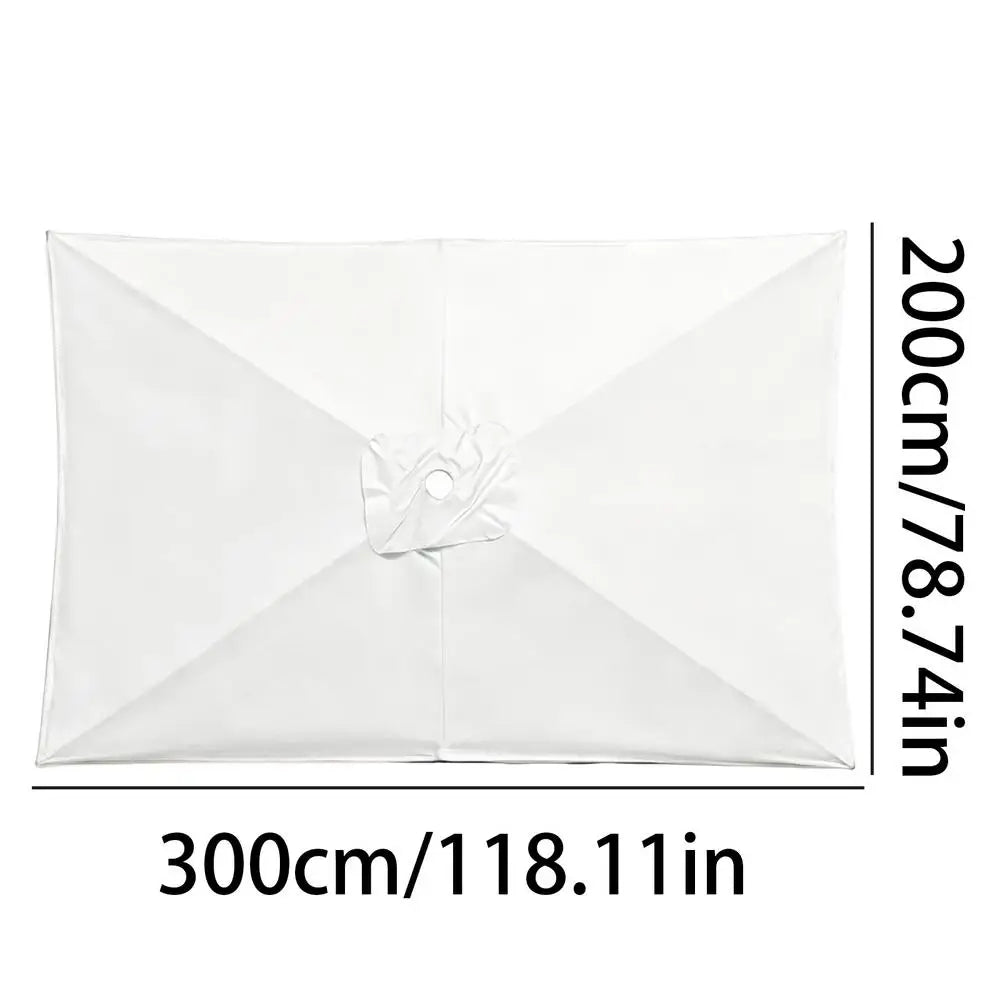 Rectangular Patio Umbrella 200x300cm UV-Resistant Rectangular Cover Patio Umbrella Fabric Replacement For Outdoor Deck Market Qme orange China Mainland