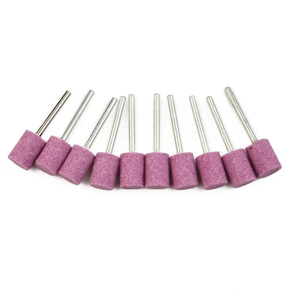 10Pcs Mounted Grinding Stone Head Set 12mm Abrasive Polishing Wheel Bits Shank For Dremel Grinder Drill Power Tool Accessory Qme