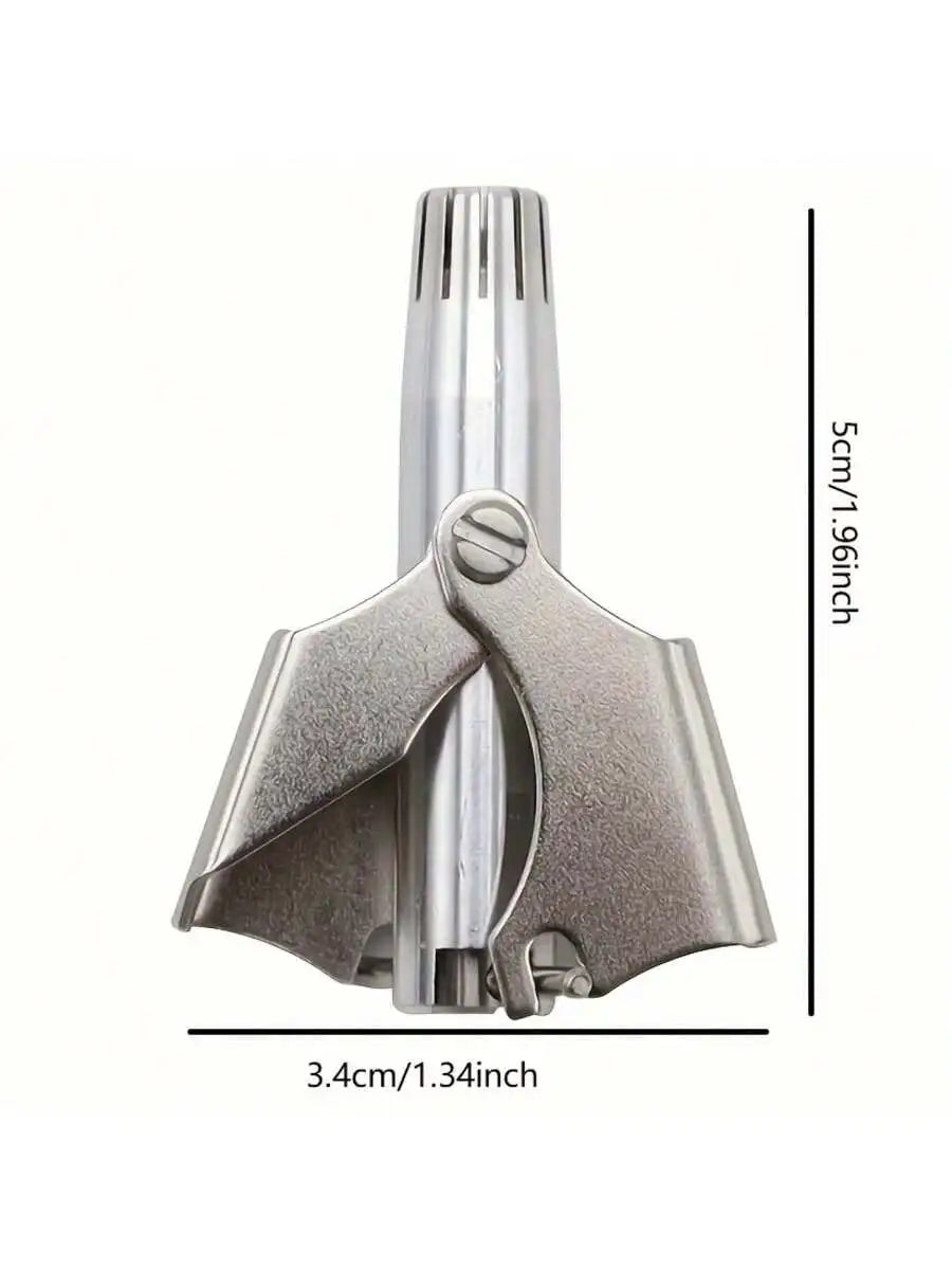 1 Men's Nose Hair Trimmer Manual Stainless Steel Small Round-head Qme