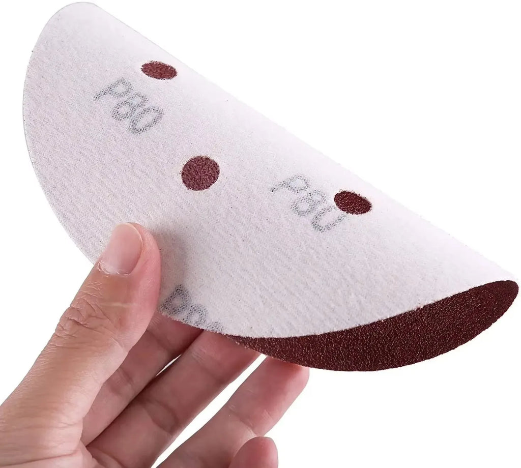 10 pieces 6 inch 6 hole 150MM sanding sheet 60-600gravel flocking sandpaper track sander hook ring sandpaper Qme