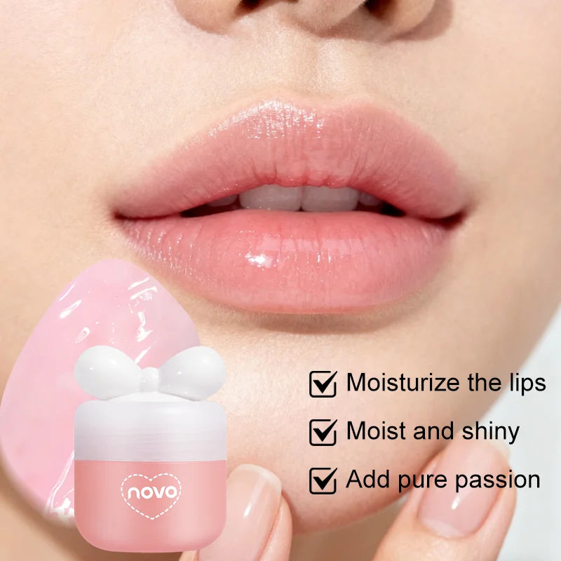 Fruit Flavored Jelly Lip Balm - Long-Lasting Hydration, Moisturizing & Nourishing Lip Oil, Day & Night Lip Care With Vitamin E Qme