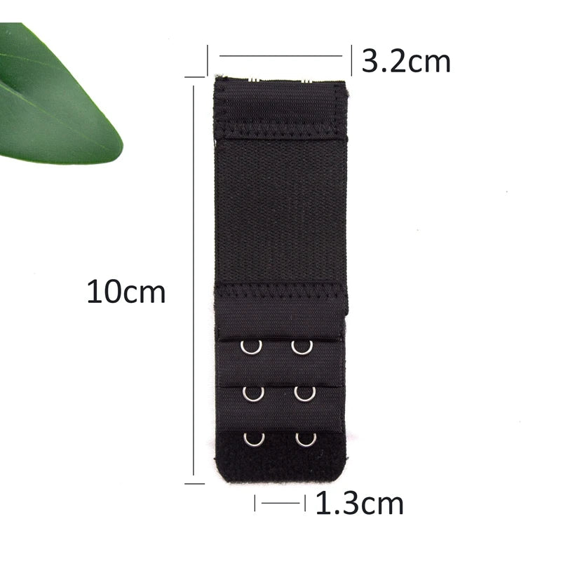 2 Hook Bra Extender Women's Elastic Extension Strap Clip Expander Qme